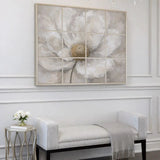 Floral Textured Wall Art Set – 102x102cm Wall Art & Decor Prints