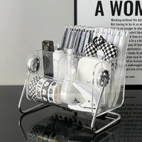 Rotating Acrylic Storage Box – 6-Compartment Desktop Organiser Storage & Organisation Desktop Organizers