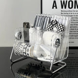Rotating Acrylic Storage Box – 6-Compartment Desktop Organiser Storage & Organisation Desktop Organizers