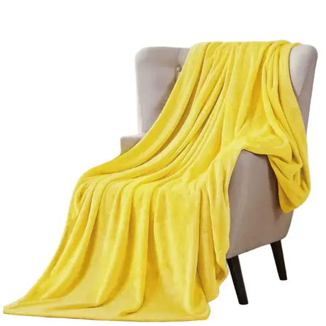 Plain Fleece Blanket – 6x6ft Bedding & Blankets Throw Blankets
