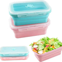 Collapsible Silicone Snack Box – 1200ml, Clear Lid Food Storage & Containers Lunch Containers