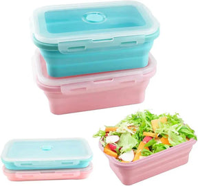 Collapsible Silicone Snack Box – 1200ml, Clear Lid Food Storage & Containers Lunch Containers