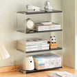 Multipurpose Storage Rack – Wood & Acrylic, 48x34x15cm Storage & Organisation Rack Bookcases & Shelves