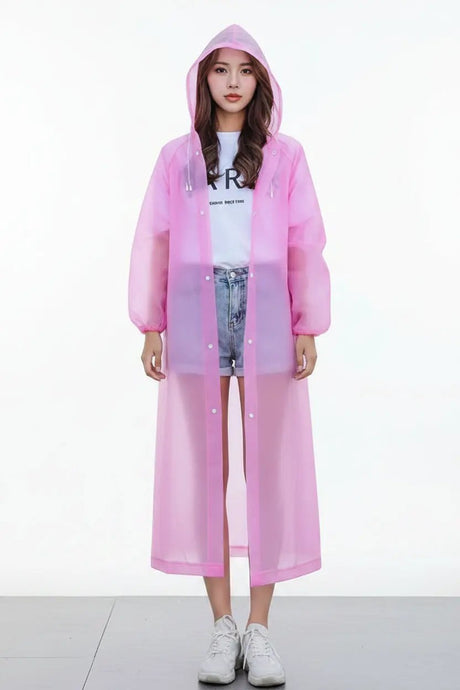Adult Unisex Hooded Waterproof Poncho Raincoat Apparel & Outerwear Rain Coats