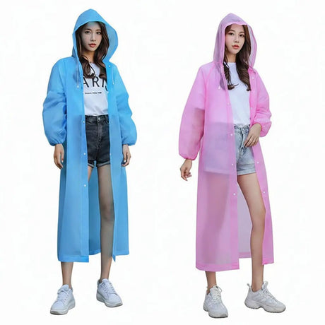 Adult Unisex Hooded Waterproof Poncho Raincoat Apparel & Outerwear Rain Coats