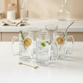 Italian Glass Beer Glass – 500ml Kitchen & Dining Beer Glasses