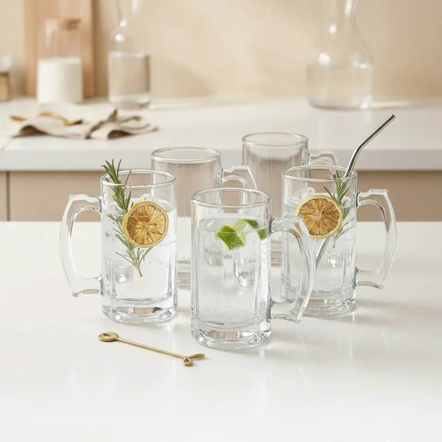 Italian Glass Beer Glass – 500ml Kitchen & Dining Beer Glasses