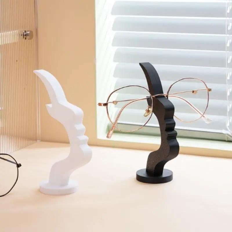 Human Face Eyeglass Stand – Bar Shape Glasses Holder Home Decor Eyewear Cases & Holders