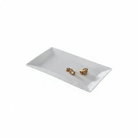 Ceramic Rectangle Shallow Platter – White, 14"x6.5" Kitchen & Dining Serving Platters