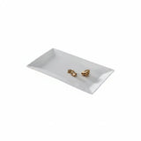 Ceramic Rectangle Shallow Platter – White, 14"x6.5" Kitchen & Dining Serving Platters