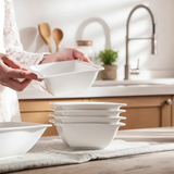 Fancy Shapely Lines Porcelain Bowl Set – 6pcs Kitchen & Dining Bowls
