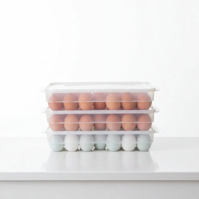 Egg Tray Storage Container with Lid – 34pc Kitchen Storage Food Container Covers