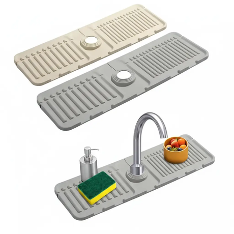 Silicone Faucet Mat Sink Splash Guard Kitchen Sink Mats