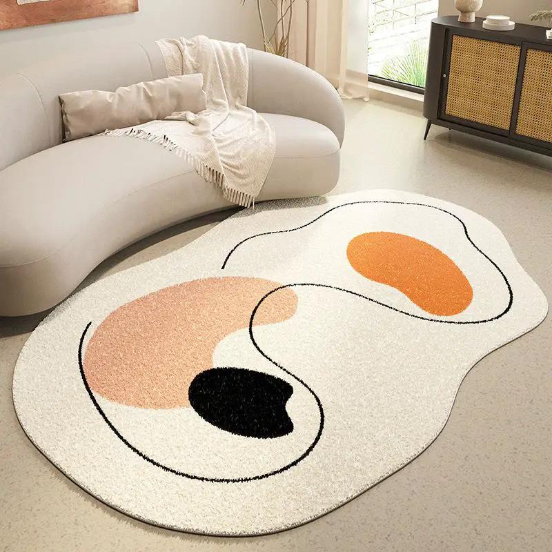Irregular Pattern Area Rug, French Cream Rugs & Carpets Rugs