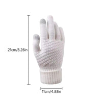 Winter Touchscreen Gloves, Fleece Lined Knit Wool Gloves & Winter Accessories Gloves & Mittens