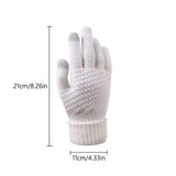 Winter Touchscreen Gloves, Fleece Lined Knit Wool Gloves & Winter Accessories Gloves & Mittens