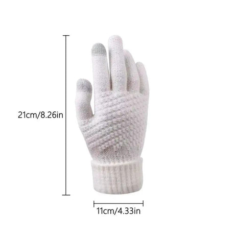 Winter Touchscreen Gloves, Fleece Lined Knit Wool Gloves & Winter Accessories Gloves & Mittens