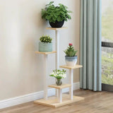 Multi-Layer Wooden Floral Display Rack Home Décor Rack Bookcases & Shelves