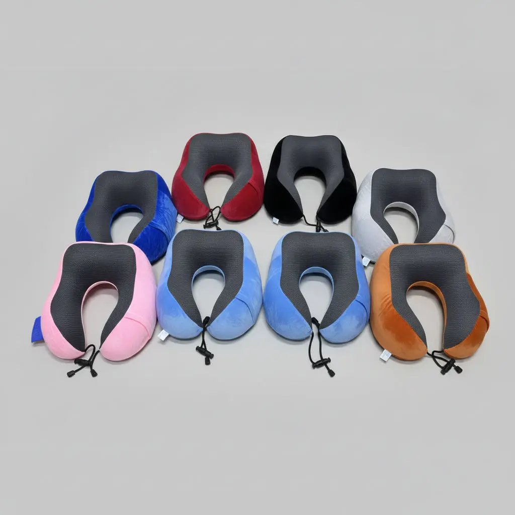 Microfiber Travel Neck Pillow with Hooded Cap Travel Accessories Travel Pillows