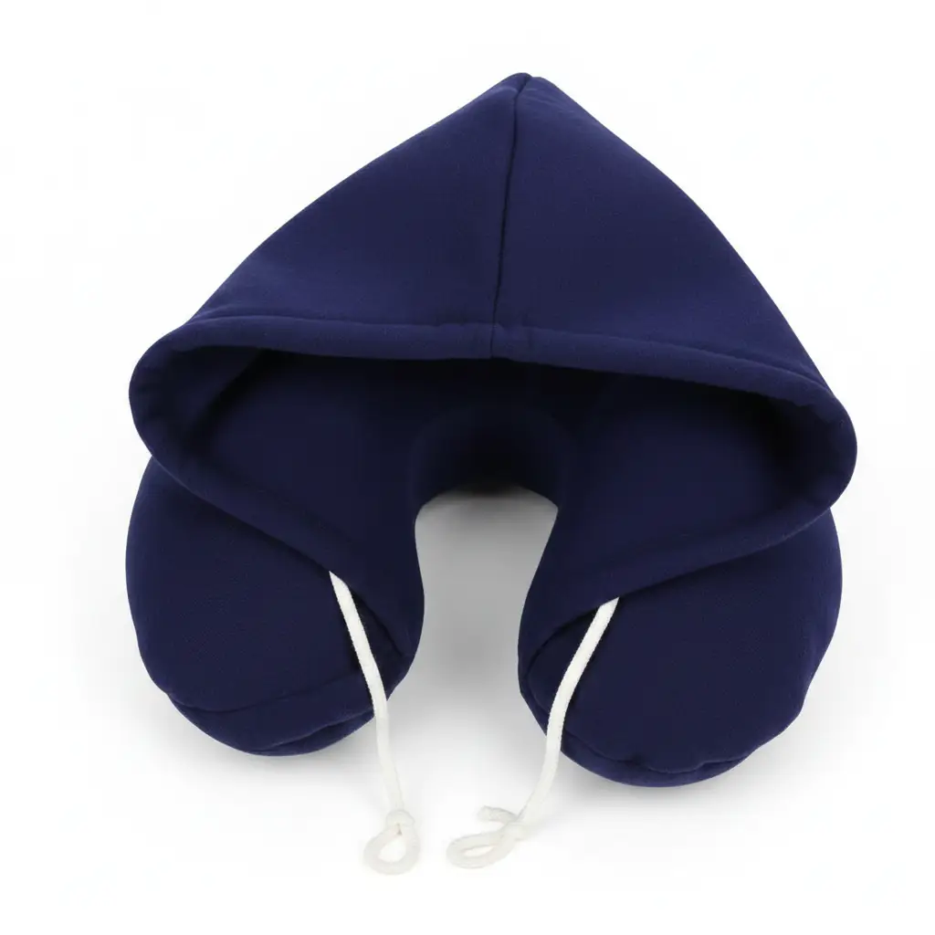 Microfiber Travel Neck Pillow with Hoodie Travel Accessories Travel Pillows