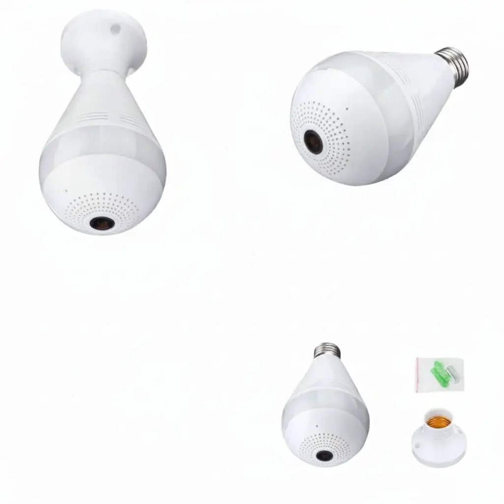 360° Panoramic WiFi Bulb CCTV Nanny Cam Security Cameras Surveillance Cameras