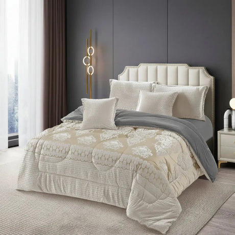 Silk Duvet Set – 6x7 with Fleece Bedsheet & 4 Pillowcases Bedding Bedding Sets