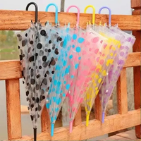 Transparent Polka Dot Umbrella Umbrellas & Rain Accessories Rain Umbrellas