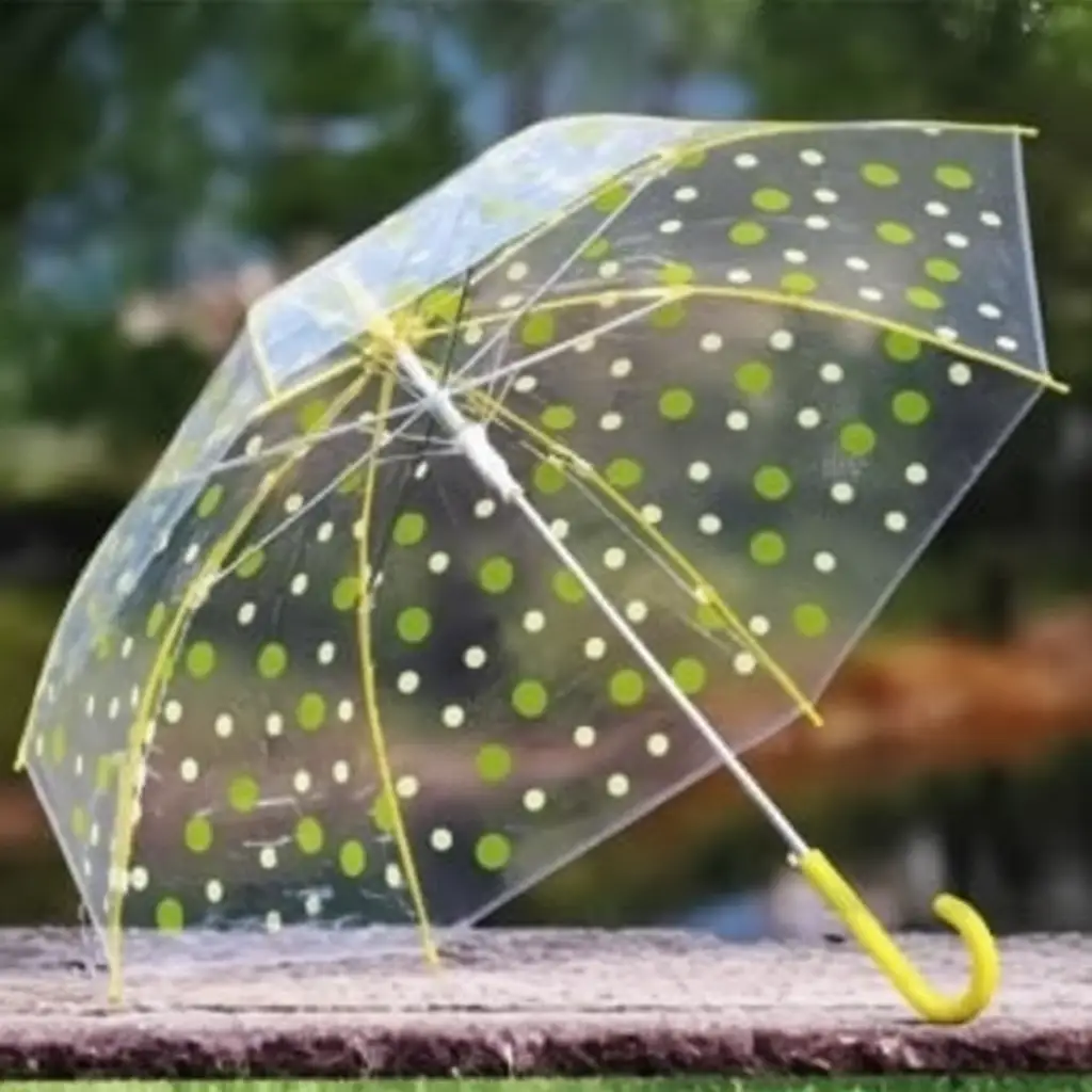 Transparent Polka Dot Umbrella Umbrellas & Rain Accessories Rain Umbrellas