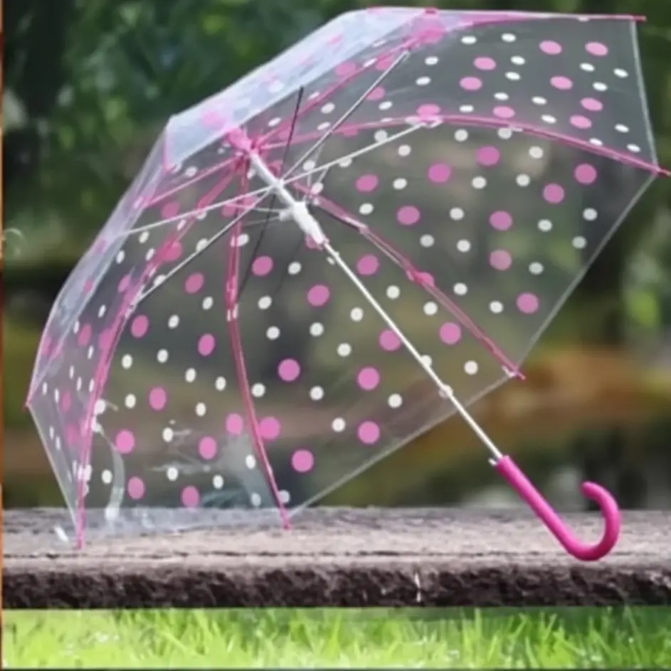 Transparent Polka Dot Umbrella Umbrellas & Rain Accessories Rain Umbrellas