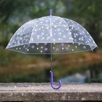 Transparent Polka Dot Umbrella Umbrellas & Rain Accessories Rain Umbrellas