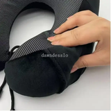 Memory Foam Travel Neck Pillow With Pocket Washable Cover Travel Pillows