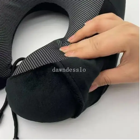 Memory Foam Travel Neck Pillow With Pocket Washable Cover Travel Pillows
