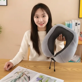 Memory Foam Travel Neck Pillow With Pocket Washable Cover Travel Pillows