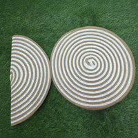 Round Braided Table Mats – Set of 6, 38cm Table Decor Placemats