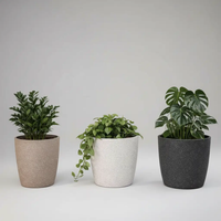 Premium Marble Coated Minimalist Flower Planter Planters & Pots Planters