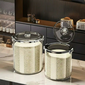 Acrylic Airtight Rice Bucket – 5kg Kitchen Storage Food Storage Containers