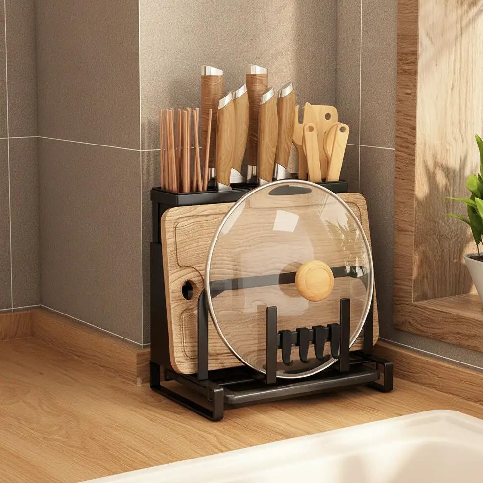Wall-Mounted Kitchen Storage Rack Kitchen Kitchen Counter & Beverage Station Organizers