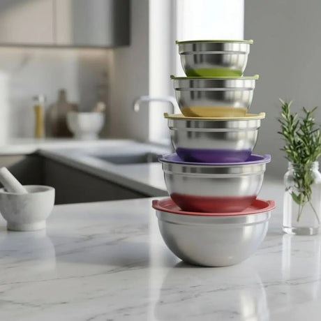 Salad Bowl Set of 5 Kitchenware Food Storage Containers