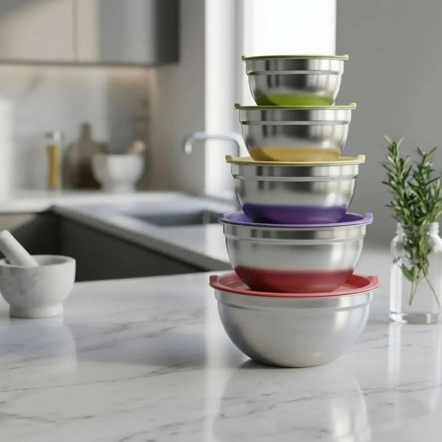 Salad Bowl Set of 5 Kitchenware Food Storage Containers