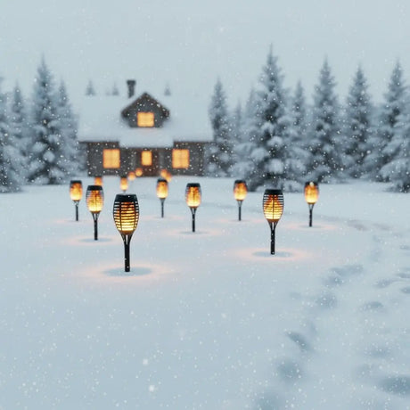 Solar Flickering Garden Flame Light Outdoor & Garden Landscape Pathway Lighting