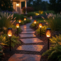 Solar Flickering Garden Flame Light Outdoor & Garden Landscape Pathway Lighting