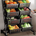 4-Layer Kitchen Vegetable Basket Rack Kitchen Storage Kitchen Counter & Beverage Station Organizers