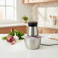 2L Stainless Steel Electric Food Chopper & Meat Mincer Kitchen Appliances Food Processors