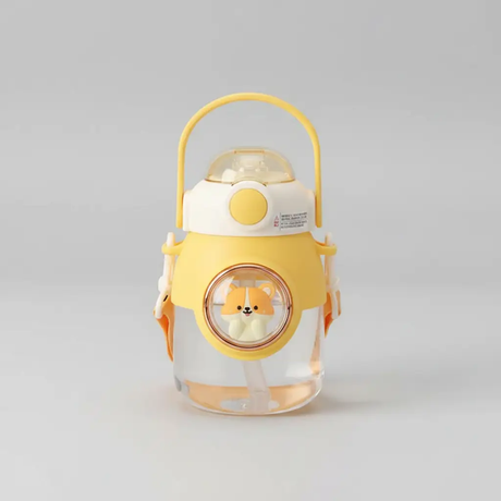 Children's Water Bottle with 3D Stickers & Straw Baby & Kids Water Bottles