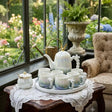 12pc Gold Deer Lid Accent Porcelain Tea Set Kitchenware Tea Sets