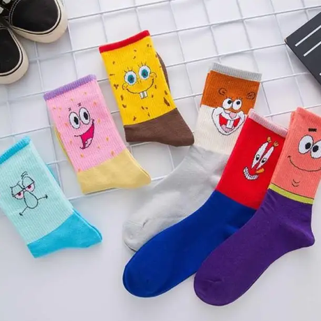 HYP SpongeBob SquarePants Men's Crew Socks Socks & Hosiery Crew Socks