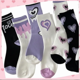 Colorful Heart Socks Socks & Hosiery Crew Socks