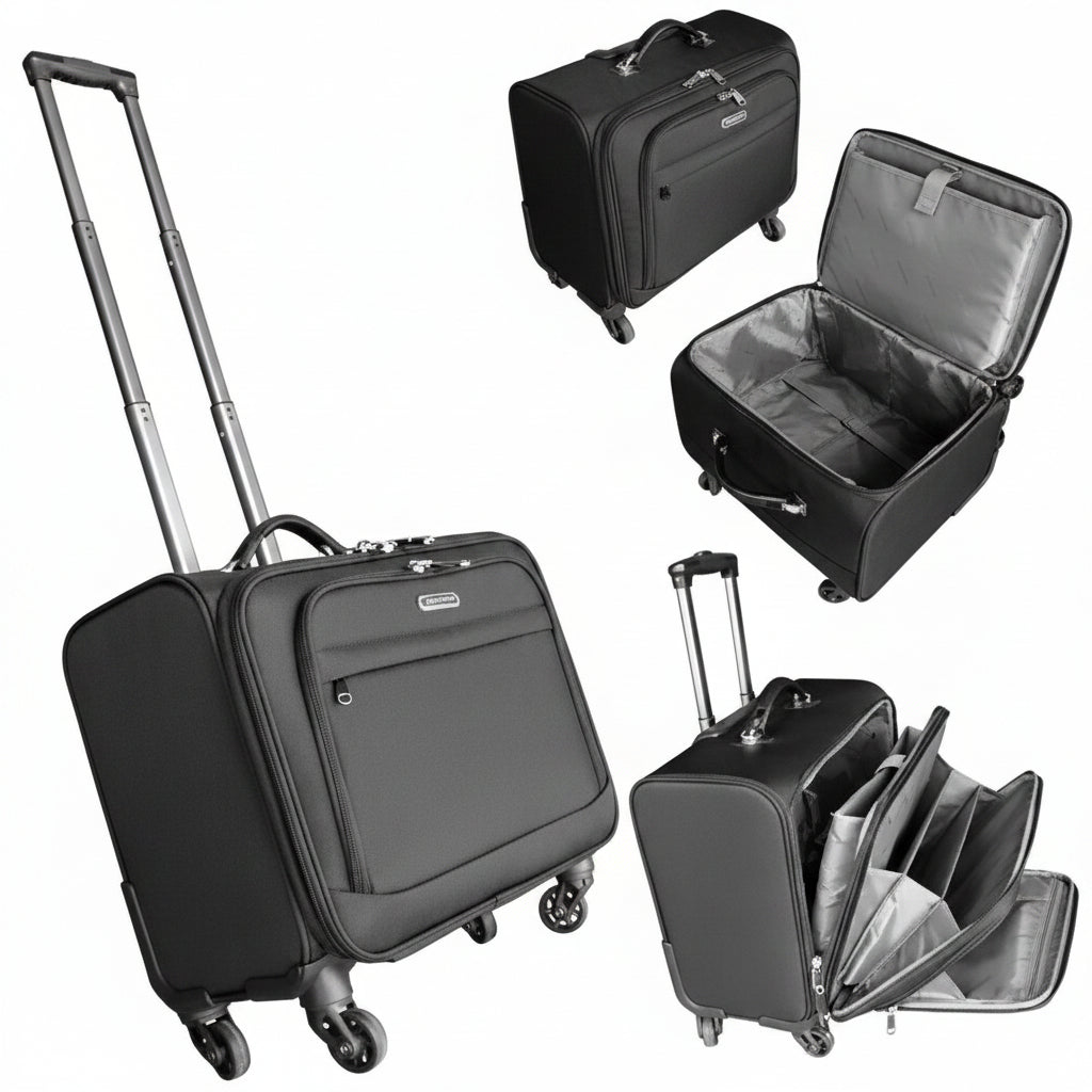 Pilot Business Oxford Rolling Luggage Bag Travel & Luggage Carry-On Suitcases
