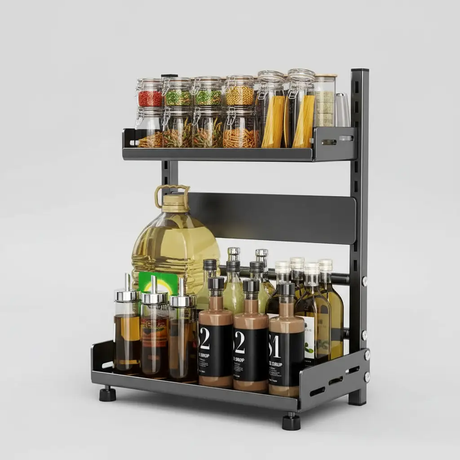 2-Tier Spice Rack Kitchen Storage Spice Organizers