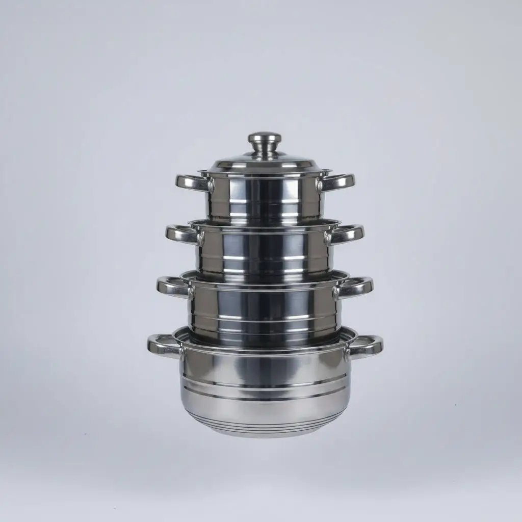 4-Piece Soup Pot Set Cookware Stock Pots